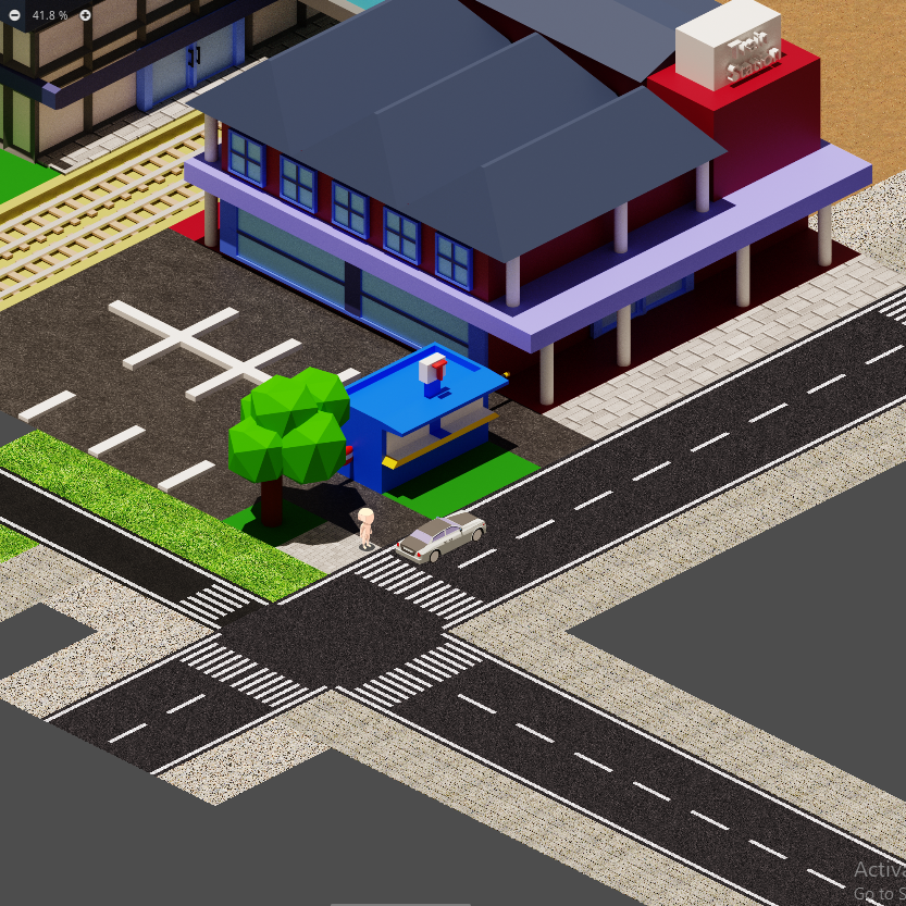 Commercial district layout