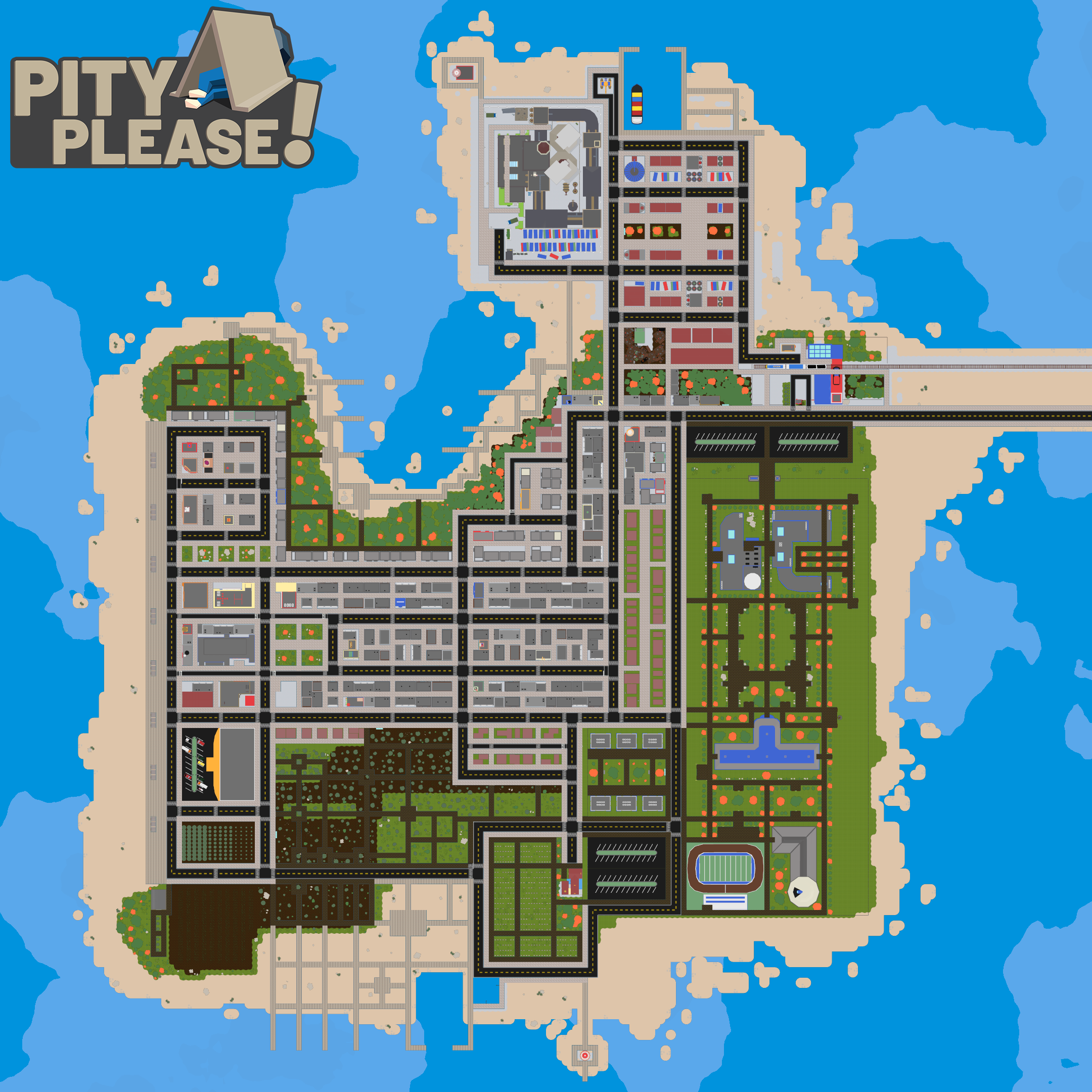 Authored city map in Pity Please
