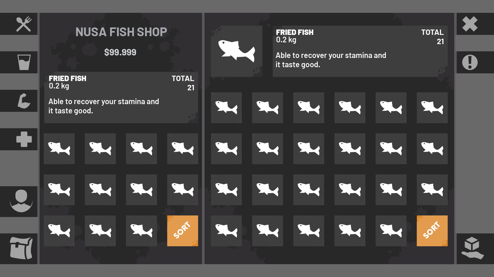 UI skin and menu interface design sheet